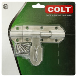 กลอนขวาง COLT #036 4″ SS หนา 2mm. แกน 3/8 (1อัน/แผง)