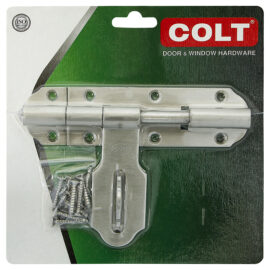 กลอนขวาง COLT #037 5″ SS หนา 2.5mm. แกน 3/8 (1อัน/แผง)