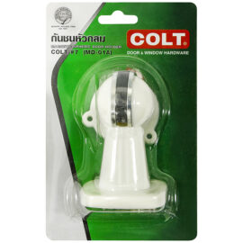 กันชนประตูแม่เหล็กหัวกลม COLT #7 3″ สีขาว (1อัน/แผง)