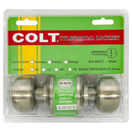 ลูกบิดประตู COLT #4307-A SS (ฝาเล็ก) รุ่นแผง