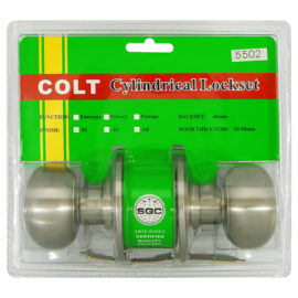 ลูกบิดห้องน้ำ COLT #5500 (5502) SS (ฝาใหญ่) รุ่นแผง