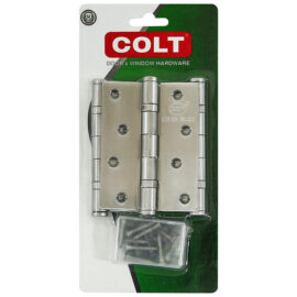 บานพับสแตนเลส COLT #233 4″X3″X2.5mm. SS304 (3อัน/แผง)