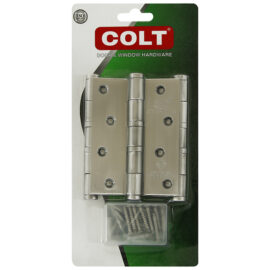 บานพับสแตนเลส COLT #26 4″x3″ SS304 (3อัน/แผง)