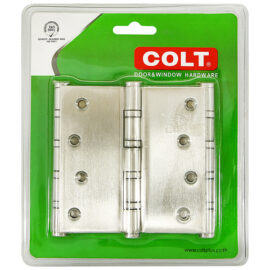 บานพับสแตนเลส COLT #342 4″X4″X2.0มม. SS (3อัน/แผง)