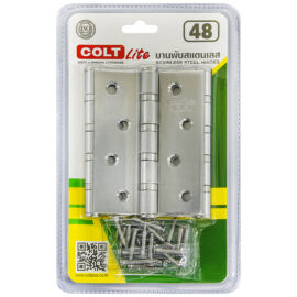 บานพับสแตนเลส COLT LITE #48 4″X3″X2.0mm. SS (3อัน/แผง)