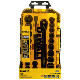 ชุดลูกบล็อก 23 ชิ้น 1/2″ Drive Metric/SAE DWMT74739 DEWALT