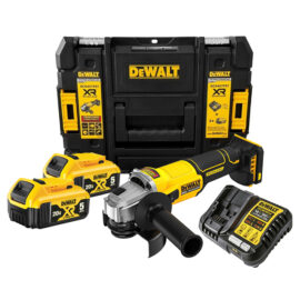 DEWALT ชุดเครื่องเจียร์ไร้สาย (ไร้แปรงถ่าน) 20V สวิทซ์แบบสไลด์ รุ่น DCG407P2T-B1