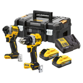 DEWALT ชุดเซทคอมโบ สว่านกระเทกไร้สาย + ไขควงกระแทกไร้สาย (DCD806+DCF850) พร้อมกล่อง TSTAK รุ่น DCK2050S2T-B1