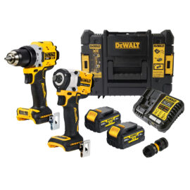 DEWALT ชุดเซทคอมโบ สว่านกระเทกไร้สาย + บล๊อกกระแทกไร้สาย (DCD806+DCF921) พร้อมกล่อง TSTAK รุ่น DCZ294P2GTA-B1