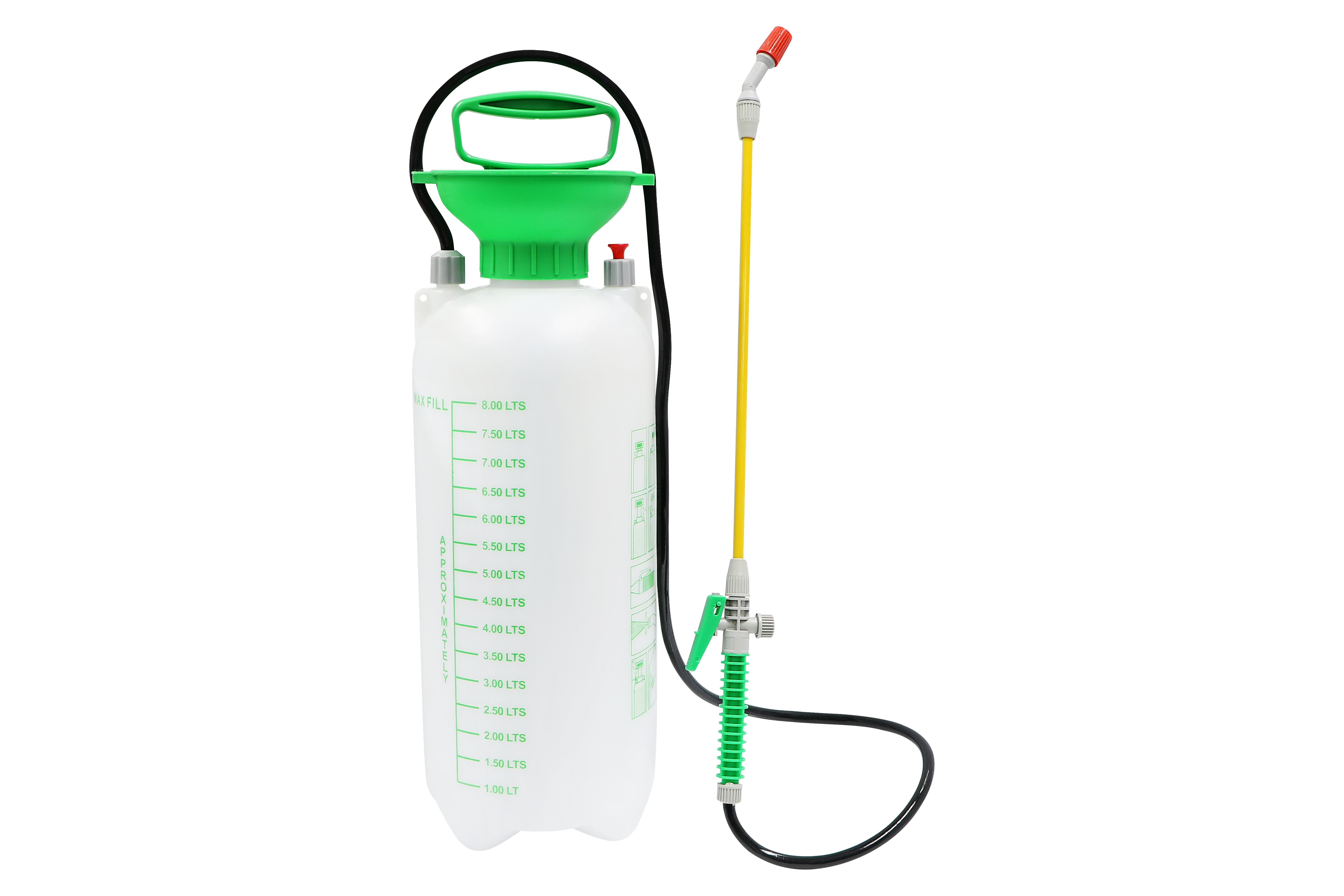24-001-006 ถังพ่นยา 8 ลิตร (ถังขาว-ฝาเขียว) MIXPRO-5