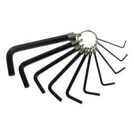 STANLEY ประแจหกเหลี่ยม 10 ตัว/ชุด (มิล) ชนิดห่อ รุ่น 69-213